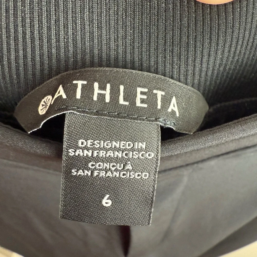 Athleta Black Brooklyn Ankle Pants Size 6 Women Stretch Travel Commuter Wicking - Picture 12 of 12